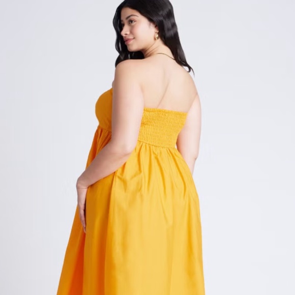 ELOQUII YELLOW FIT AND FLARE DRESS- NWT - Picture 3 of 7
